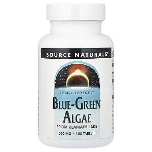 Algas Verde-Azuladas Blue Green Algae 500 mg 100 Comprimidos - Source Naturals