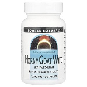 Epimedium Horny Goat Weed 1000 mg 30 Comprimidos - Source Naturals