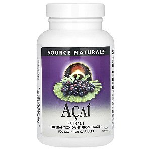 Extrato de Açaí 500 mg 120 Cápsulas - Source Naturals