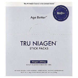 Nicotinamida Ribosídeo NAD+ Sem Sabor 30 Sachês de 4 g - True Niagen