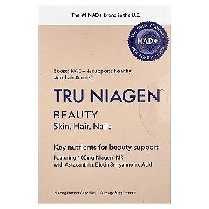 Nicotinamida Ribosídeo Beauty Pele e Cabelos 30 Cápsulas Veganas - True Niagen