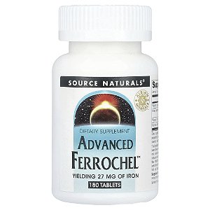 Ferro Quelado Ferrochel Avançado 180 Comprimidos - Source Naturals