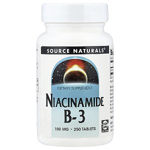 Niacinamida Vitamina B3 100 mg 250 Comprimidos - Source Naturals