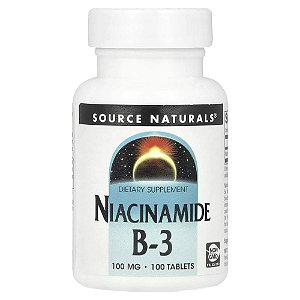 Niacinamida Vitamina B3 100 mg 100 Comprimidos - Source Naturals