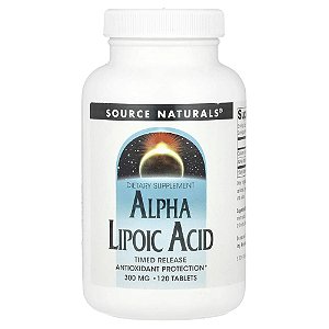 Ácido Alfa-Lipóico Liberação Lenta 120 Comprimidos - Source Naturals