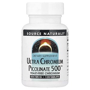Cromo Picolinato Ultra Chromium 500 mcg 120 Comprimidos - Source Naturals