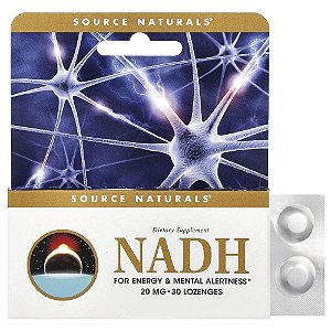 NADH Coenzima B3 20 mg 30 Comprimidos Sublinguais - Source Naturals