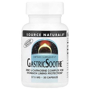 GastricSoothe Zinco L-Carnosina 37.5 mg 30 Cápsulas - Source Naturals