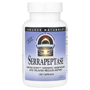 Serrapeptase Enzima Proteolítica 60000 SPU 120 Cápsulas - Source Naturals