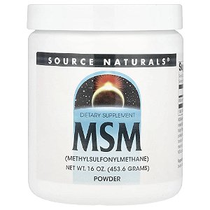 MSM Enxofre Orgânico em Pó 453 g - Source Naturals