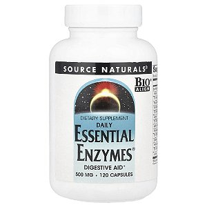 Enzimas Digestivas Essential Enzymes 500 mg 120 Cápsulas - Source Naturals