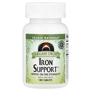 Ferro Vegan True Iron Support 180 Comprimidos - Source Naturals