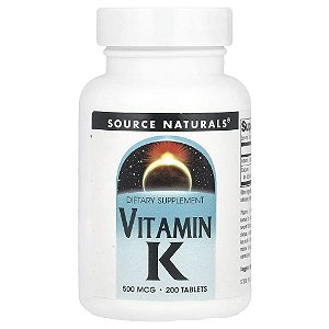 Vitamina K 500 mcg 200 Comprimidos - Source Naturals