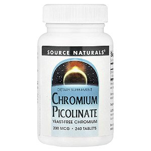 Cromo Picolinato 200 mcg 240 Comprimidos - Source Naturals