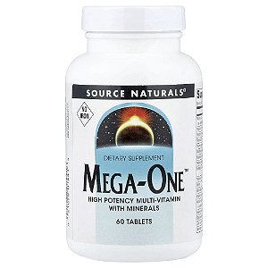 Multivitamínico Mega-One Sem Ferro 60 Comprimidos - Source Naturals
