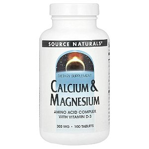 Cálcio e Magnésio 100 Comprimidos - Source Naturals