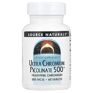 Cromo Picolinato Ultra Chromium 500 mcg 60 Comprimidos - Source Naturals