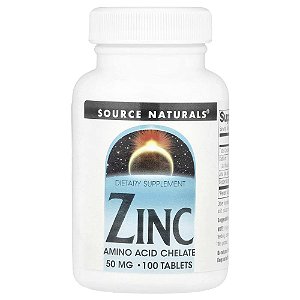 Zinco 50 mg 100 Comprimidos - Source Naturals