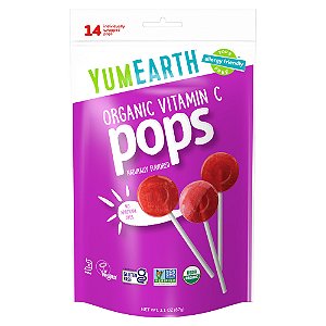 Pirulitos de Vitamina C Orgânica Sortidos 14 Pirulitos 87 g - YumEarth