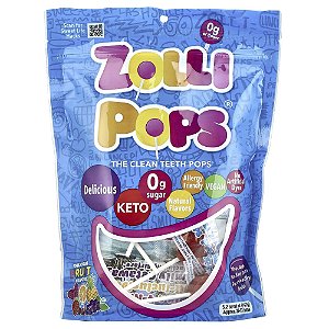 Pirulitos para Dentes Limpos Frutas Deliciosas Aprox. 23 a 25 Pirulitos 142 g - Zollipops