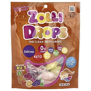 Zolli Gotas Balas para Dentes Limpos Frutas Deliciosas 45 g - Zollipops