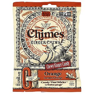Balas Mastigáveis de Gengibre Laranja 142 g - Chimes