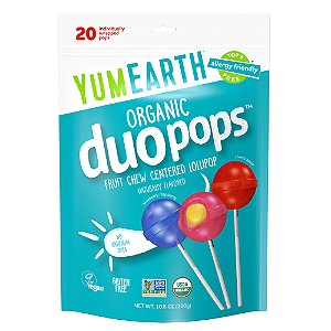 Organic Duopops Variedade 20 Pirulitos 300 g - YumEarth