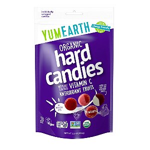 Balas Duras de Vitamina C Orgânica Frutas Antioxidantes 94 g - YumEarth