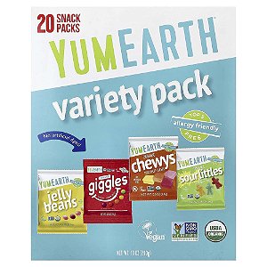 Embalagem Variada 20 Pacotes 14 g Cada - YumEarth