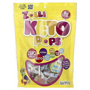 Keto Pops Frutas Aprox. 21-23 Pirulitos 147 g (147 g) - Zollipops