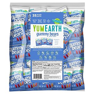 Ursinhos de Goma Sortidos 35 Pacotes de Lanche 20 g Cada - YumEarth