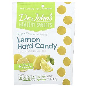 Bala Dura de Limão + Fibra e Vitamina C Sem Açúcar 109 g - Dr. John's Healthy Sweets