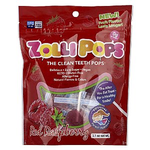 Pirulitos para Dentes Limpos Framboesa 88 g - Zollipops