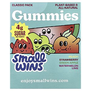 Gomas Pacote Clássico Pêssego Morango Maçã Verde Melancia Limão Taiti 6 Pacotes 50 g Cada - Enjoy Small Wins