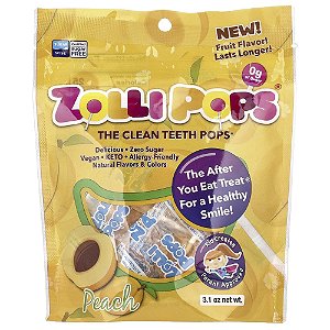 Pirulitos para Dentes Limpos Pêssego 88 g (88 g) - Zollipops