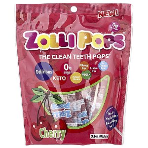 Pirulitos para Dentes Limpos Cereja 88 g (88 g) - Zollipops