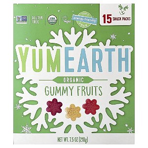 Gomas de Frutas Orgânicas 15 Pacotes 14 g Cada - YumEarth