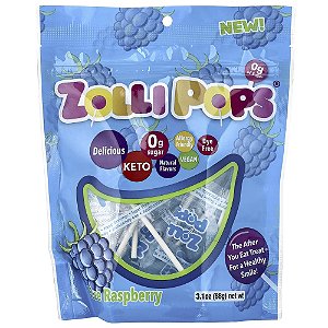 Pirulitos para Dentes Limpos Framboesa Azul 88 g (88 g) - Zollipops