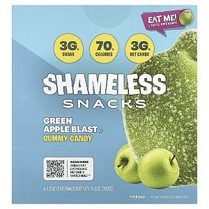 Gomas Green Apple Blast 6 Sacos 50 g Cada - Shameless Snacks
