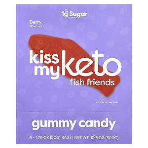 Gomas Fish Friends Fruto Silvestre 6 Sacos 50 g Cada - Kiss My Keto