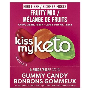 Gomas Mistura de Frutas 8 Sacos 25 g Cada - Kiss My Keto