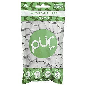 Goma de Mascar Hortelã Sem Açúcar 55 Unidades 77 g - The PUR Company