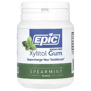 Goma de Mascar com Xilitol Sem Açúcar Hortelã 50 Unidades - Epic Dental