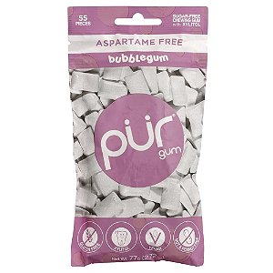 Goma de Mascar Sem Açúcar Sabor Chiclete 55 Unidades 77 g - The PUR Company