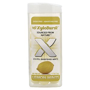 Mentas Adoçadas com Xilitol Limão 60 Unidades 36 g - Xyloburst