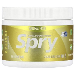 Spry Goma de Mascar Sem Açúcar Frutas Naturais 100 Unidades - Xlear