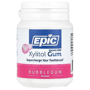 Goma de Xilitol Sem Açúcar Sabor Chiclete 50 Unidades - Epic Dental