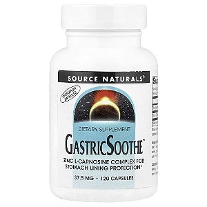 GastricSoothe Zinco L-Carnosina 37.5 mg 120 Cápsulas - Source Naturals