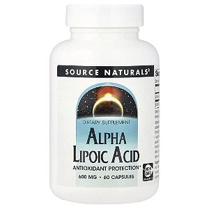 Ácido Alfa-Lipóico 600 mg 60 Cápsulas - Source Naturals
