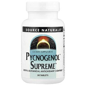 Pycnogenol Supreme Extrato de Casca de Pinho 30 Comprimidos - Source Naturals